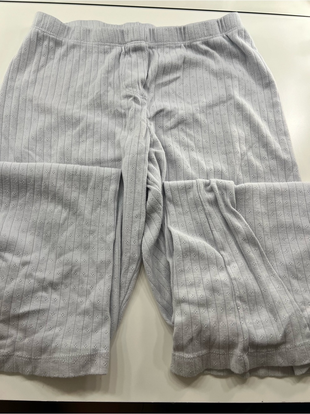 Brandy Melville Light Gray Ribbed Lounge Joggers